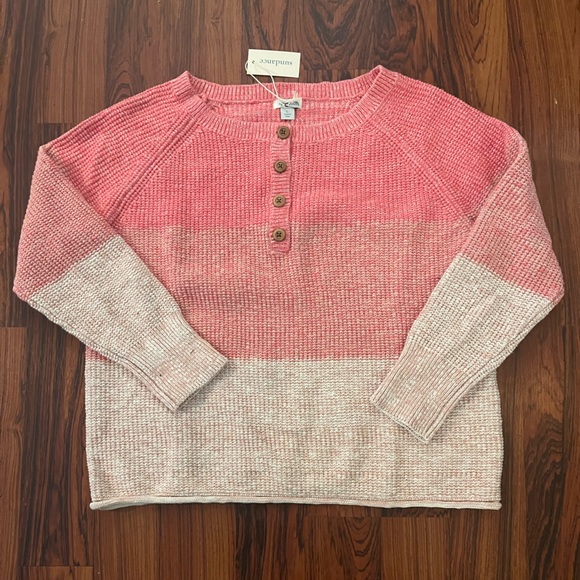 NWT SUNDANCE Avedon Henley Pink Ombre’ Sweater, Size L - Picture 5 of 10